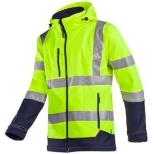 Sioen 9933 Fuller softshell jas - fluo geel/marineblauw