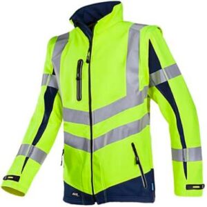 Sioen 724Z Malden softshell jas - fluo geel/marineblauw