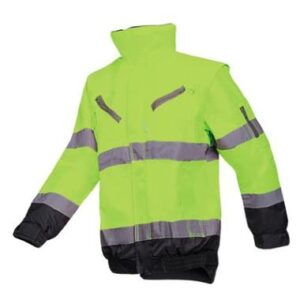 Sioen 364A Campbell jas - fluo geel/marineblauw