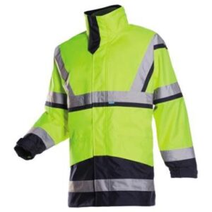 Sioen 401A Powell parka - fluo geel/marineblauw