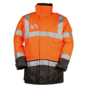 Sioen 313A Lightflash parka - fluo oranje/marineblauw