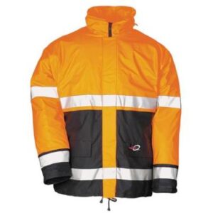 Sioen 7894 Pinatubo parka - fluo oranje/marineblauw