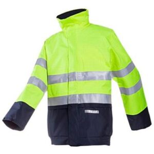 Sioen 9485 Delano jas - fluo geel/marineblauw