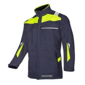 Sioen 9705 Umiat softshell jas - marineblauw/fluo geel