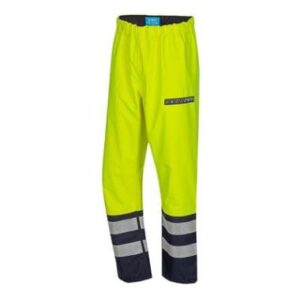 Sioen 7276 Hovi broek - fluo geel/marineblauw