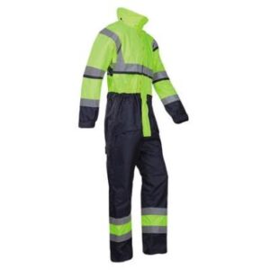 Sioen 440A Cabin overall - fluo geel/marineblauw