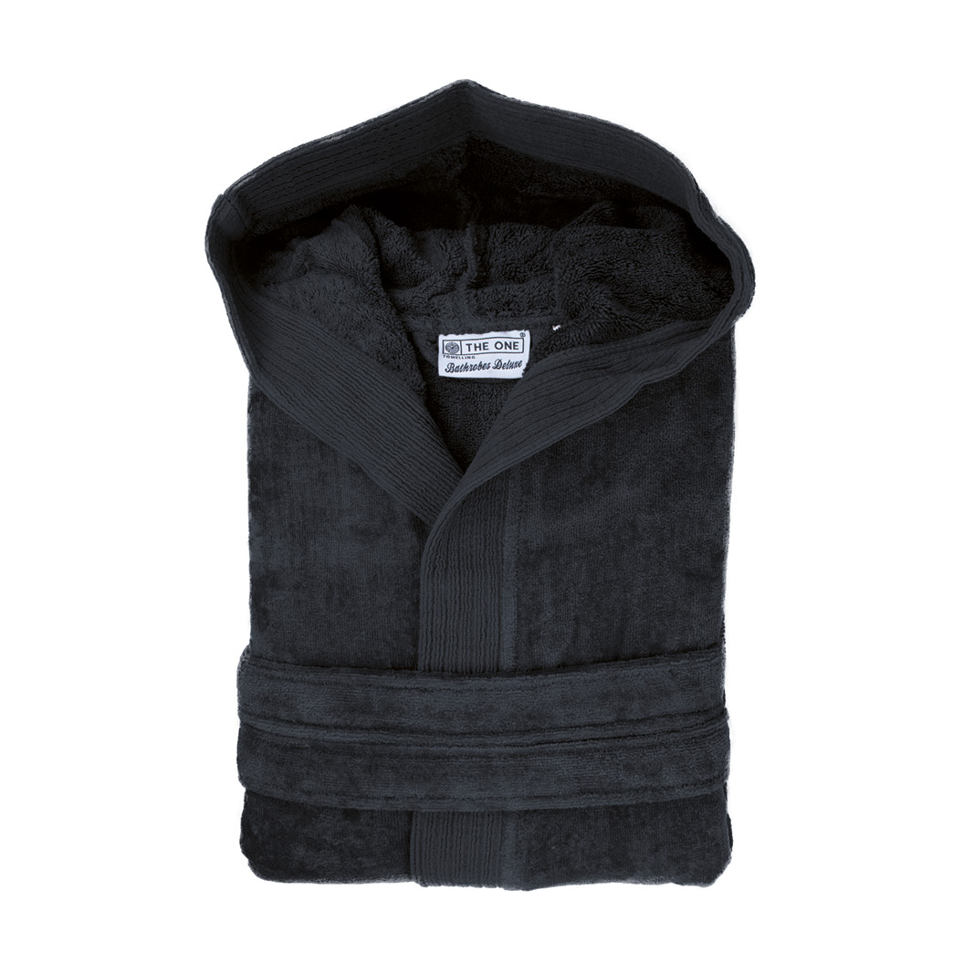 The one Velours Badjas met Capuchon T1-Bvelour borduren