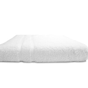 The one Luxe Hotelbadhanddoek 70 x 140 cm T1-HL70 borduren - White