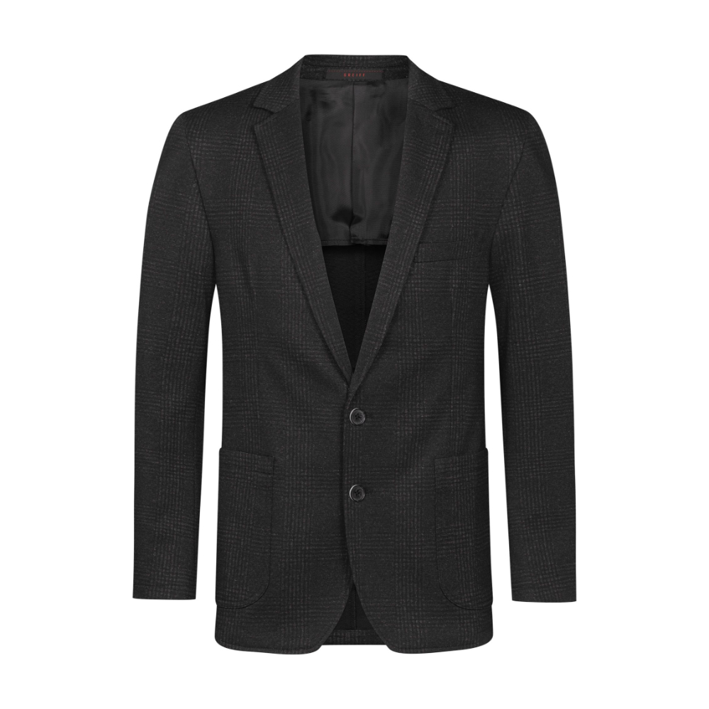 Greiff H jersey colbert RF Casual 1139-2120 - glencheck antraciet