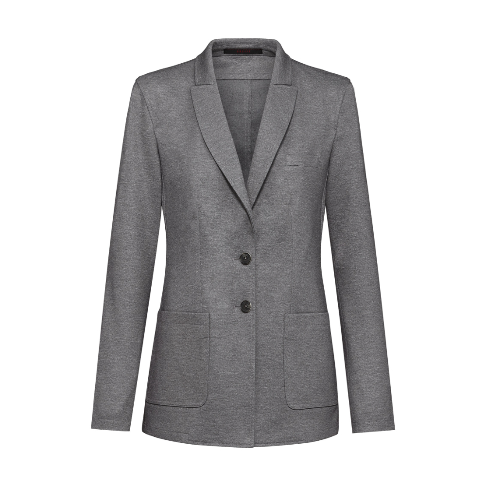 Greiff D jersey lange blazer RF Casual 1449-2155 - lichtgrijs melange