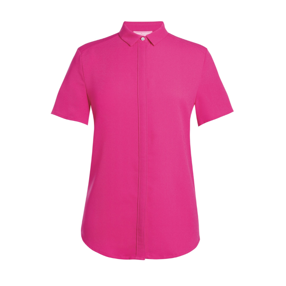Brook Taverner DISC Venezia S/S Crepe Blouse 2299 - Fuchsia
