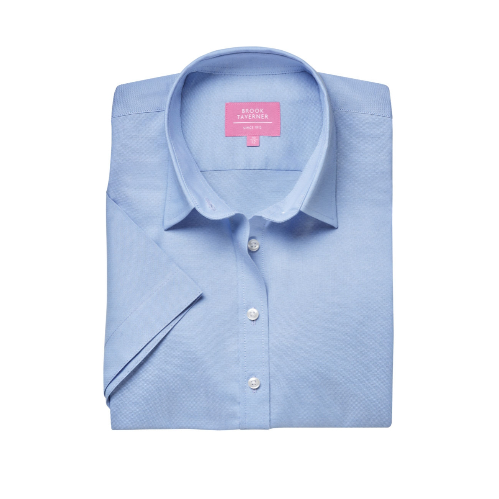 Brook Taverner Hamilton Ladies' S/S Blouse 2360 - Sky Blue
