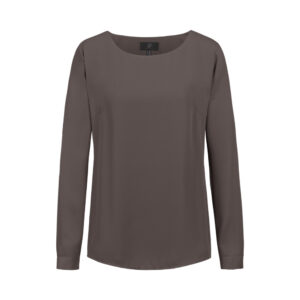 Greiff D blouse van chiffon 1/1 RF 6573-1446 - taupe