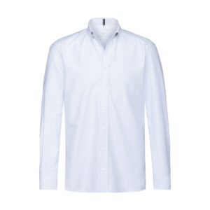 Greiff H buttondownoverhemd 1/1 RF Casual 6723-1286 - blauw/wit gestreept