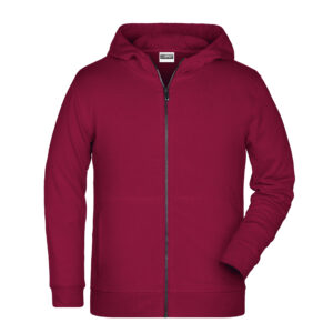 James & Nicholson Children's Zip Hoody 8026K - wine
