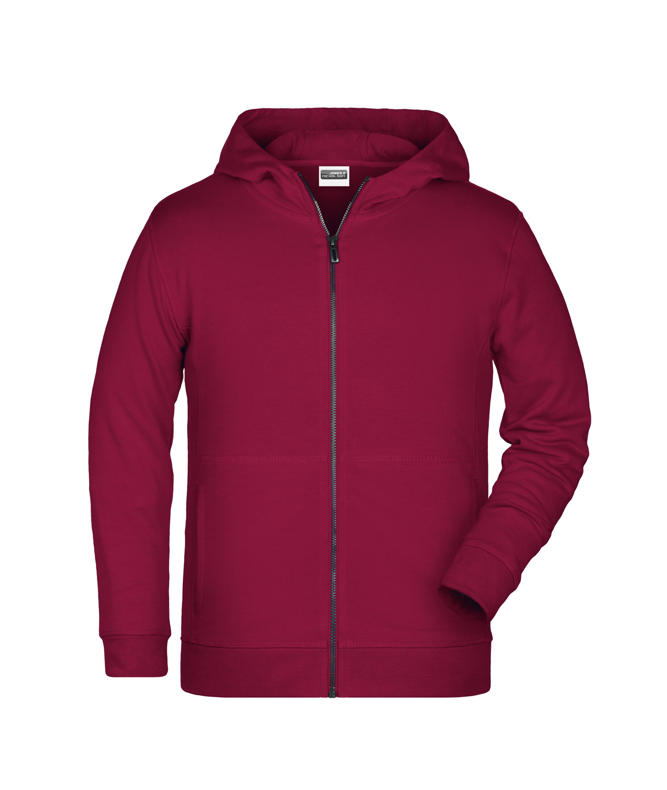 James & Nicholson Children's Zip Hoody 8026K - wine