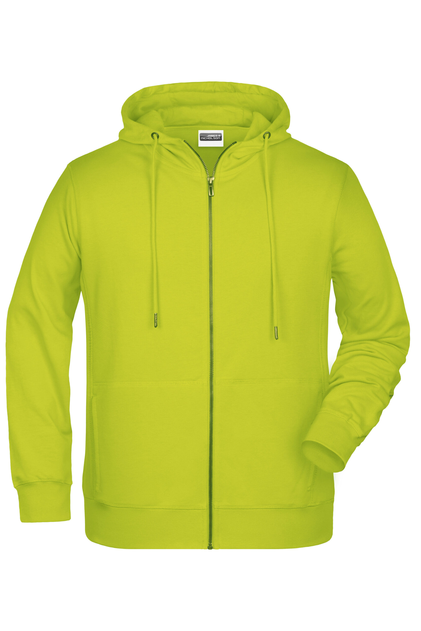 James & Nicholson Men's Zip Hoody 8026 - acid-yellow