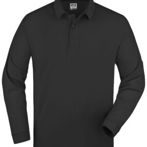 James & Nicholson Polo Piqué Long-Sleeved JN022 - black