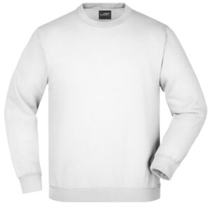 James & Nicholson Round Sweat Heavy Junior JN040K - white