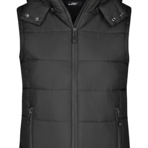 James & Nicholson Ladies' Padded Vest JN1005 - black