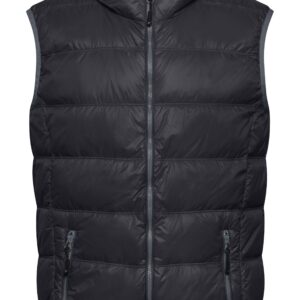 James & Nicholson Men's Down Vest JN1062 - black/grey