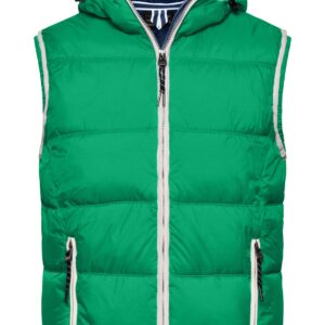 James & Nicholson Men's Maritime Vest JN1076 - irish-green/white