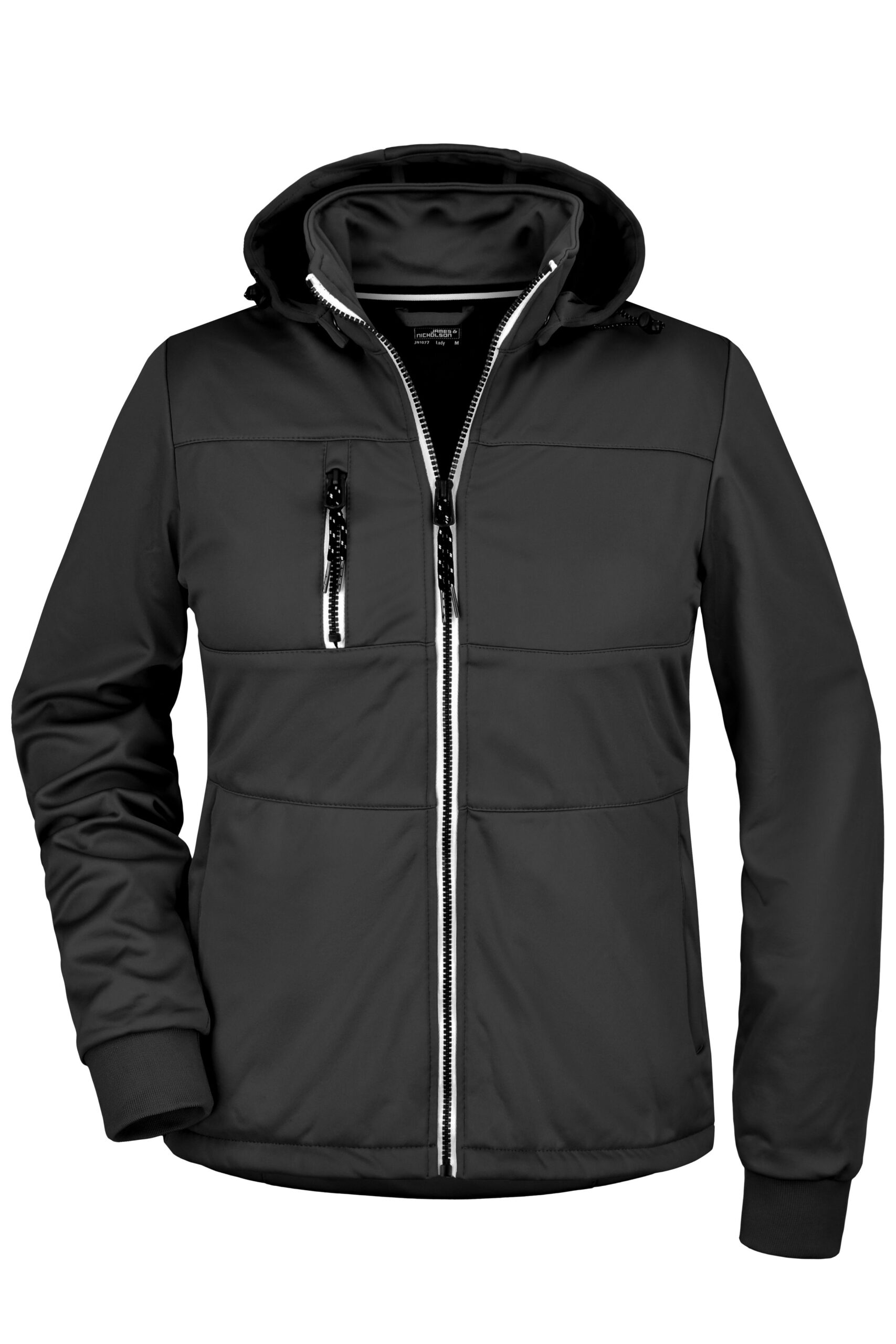 James & Nicholson Ladies' Maritime Jacket JN1077 - black/black/white