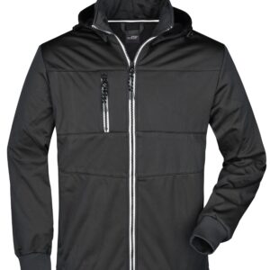 James & Nicholson Men's Maritime Jacket JN1078 - black/black/white