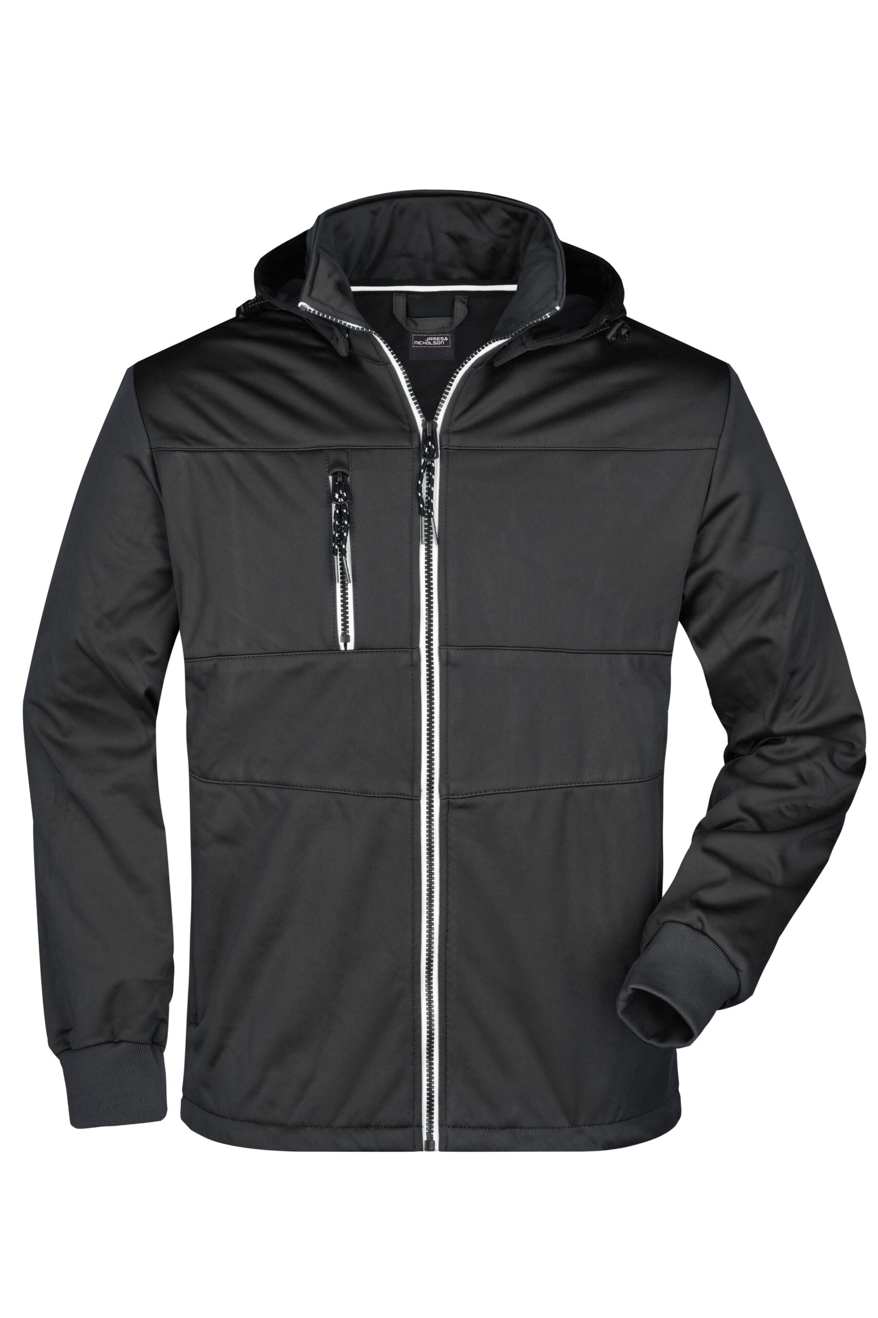 James & Nicholson Men's Maritime Jacket JN1078 - black/black/white
