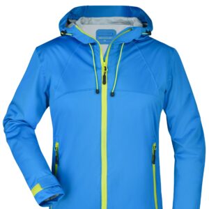 James & Nicholson Ladies' Outdoor Jacket JN1097 - aqua/acid-yellow