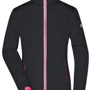 James & Nicholson Ladies' Sports Softshell Jacket JN1125 - black/light-red