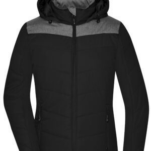 James & Nicholson Ladies' Winter Jacket JN1133 - black/anthracite-melange