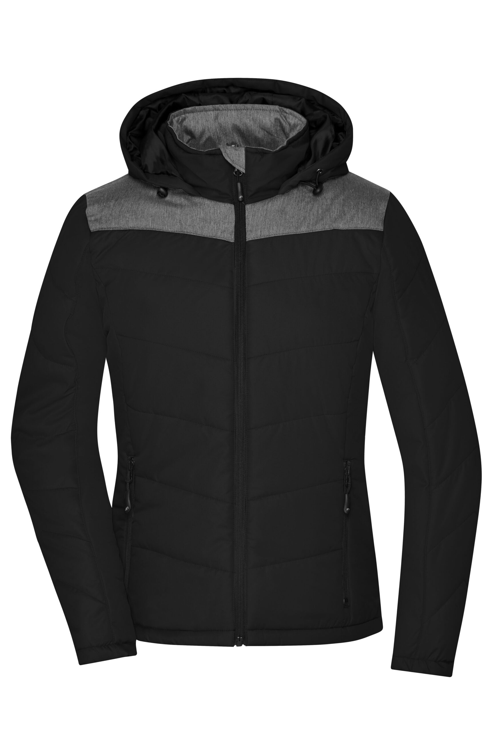 James & Nicholson Ladies' Winter Jacket JN1133 - black/anthracite-melange