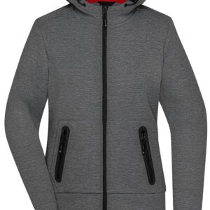 James & Nicholson Ladies' Hooded Jacket JN1143 - dark-melange