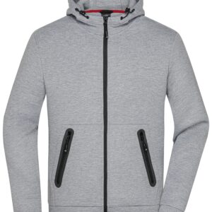 James & Nicholson Men's Hooded Jacket JN1144 - light-melange
