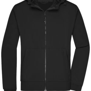 James & Nicholson Men's Hooded Softshell Jacket JN1146 - black/black