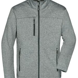 James & Nicholson Men's Softshell Jacket JN1148 - dark-melange/black