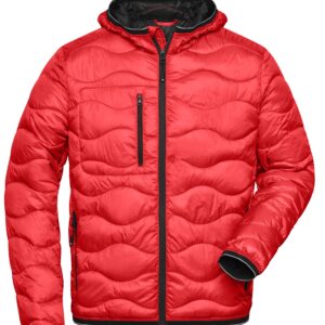 James & Nicholson Men's Padded Jacket JN1156 - red/black