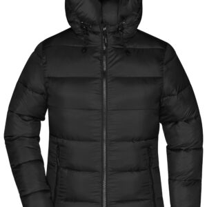 James & Nicholson Ladies' Padded Jacket JN1167 - black/red