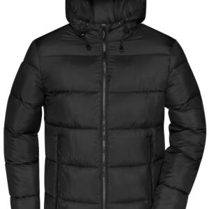 James & Nicholson Men's Padded Jacket JN1168 - black/red