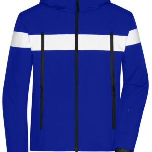 James & Nicholson Men's Wintersport Jacket JN1174 - electric-blue/white