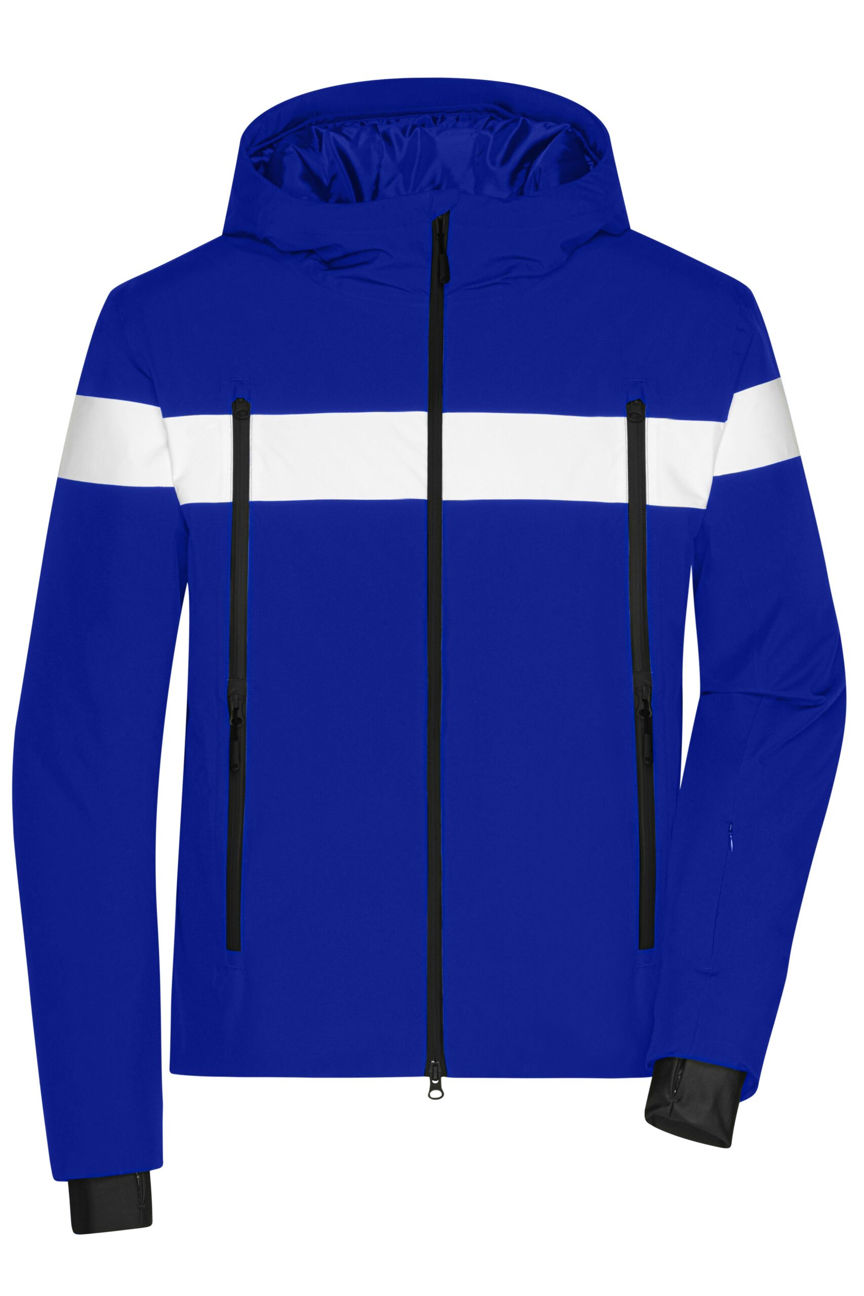 James & Nicholson Men's Wintersport Jacket JN1174 - electric-blue/white