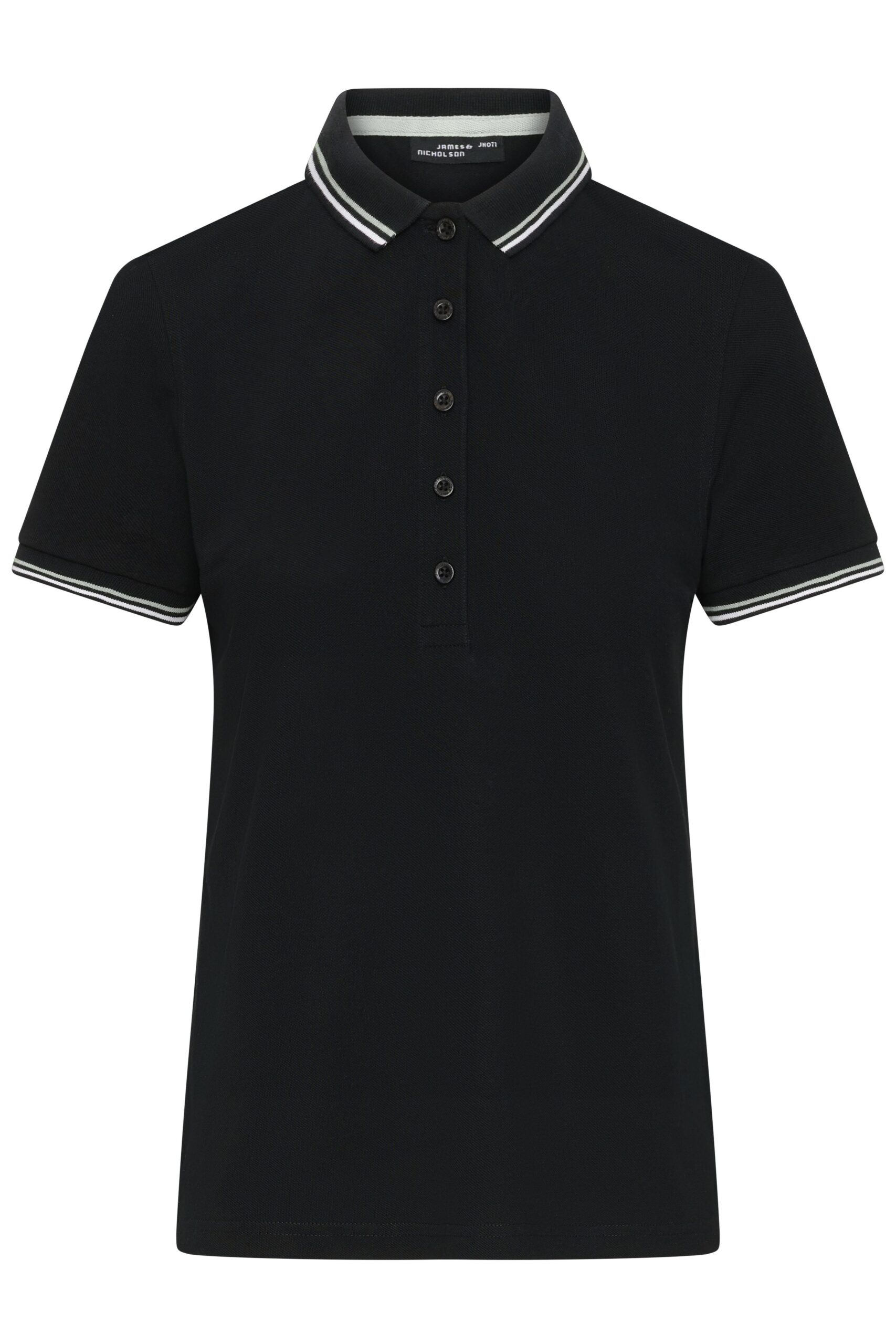 James & Nicholson Ladies' Polo JN1305 - black/white/grey