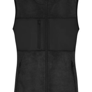 James & Nicholson Ladies' Fleece Vest JN1309 - black/black
