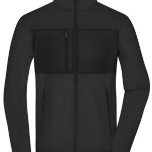 James & Nicholson Men's Fleece Jacket JN1312 - black/black