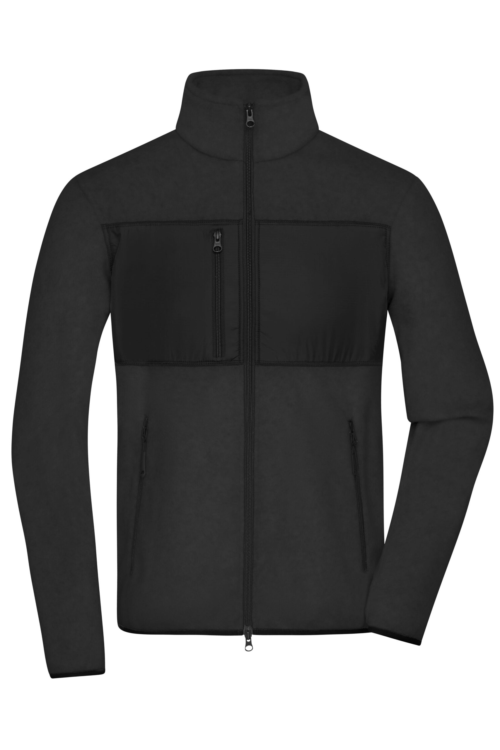 James & Nicholson Men's Fleece Jacket JN1312 - black/black