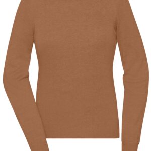 James & Nicholson Ladies' Round-Neck Pullover JN1313 - camel
