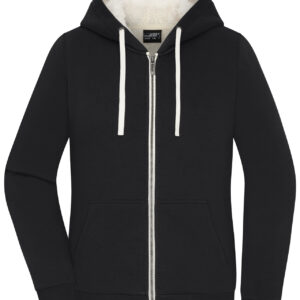 James & Nicholson Ladies' Doubleface Jacket JN1319 - black/nature