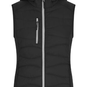 James & Nicholson Ladies' Hybrid Vest JN1327 - black/black