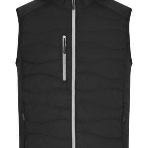 James & Nicholson Men's Hybrid Vest JN1328 - black/black